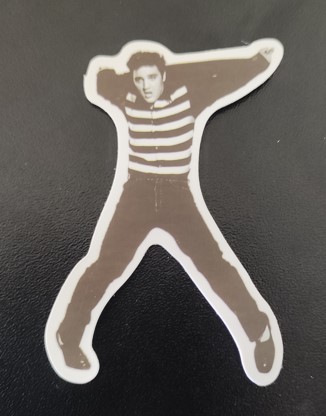 Sticker (abtibild) ELVIS Alb-negru (JBG)