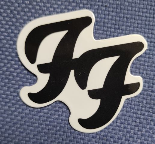 Sticker (abtibild) Foo Fighters Logo Alb-Negru (JBG)