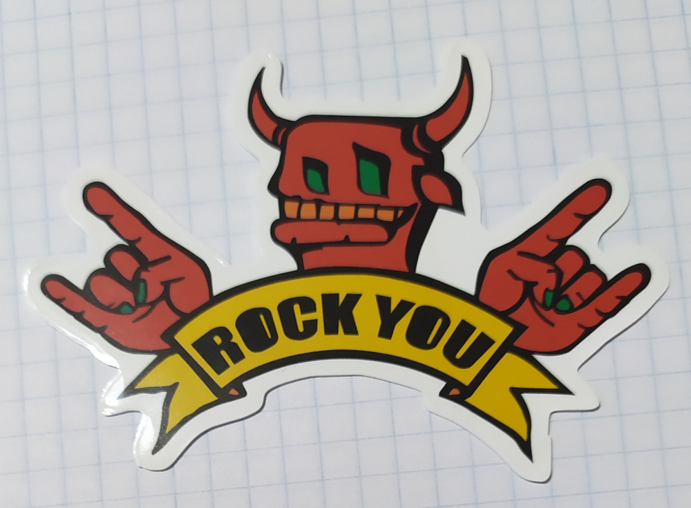 Sticker (abtibild) Rock You (devil)