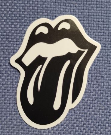 Sticker (abtibild) Rolling Stones Logo Black (JBG)