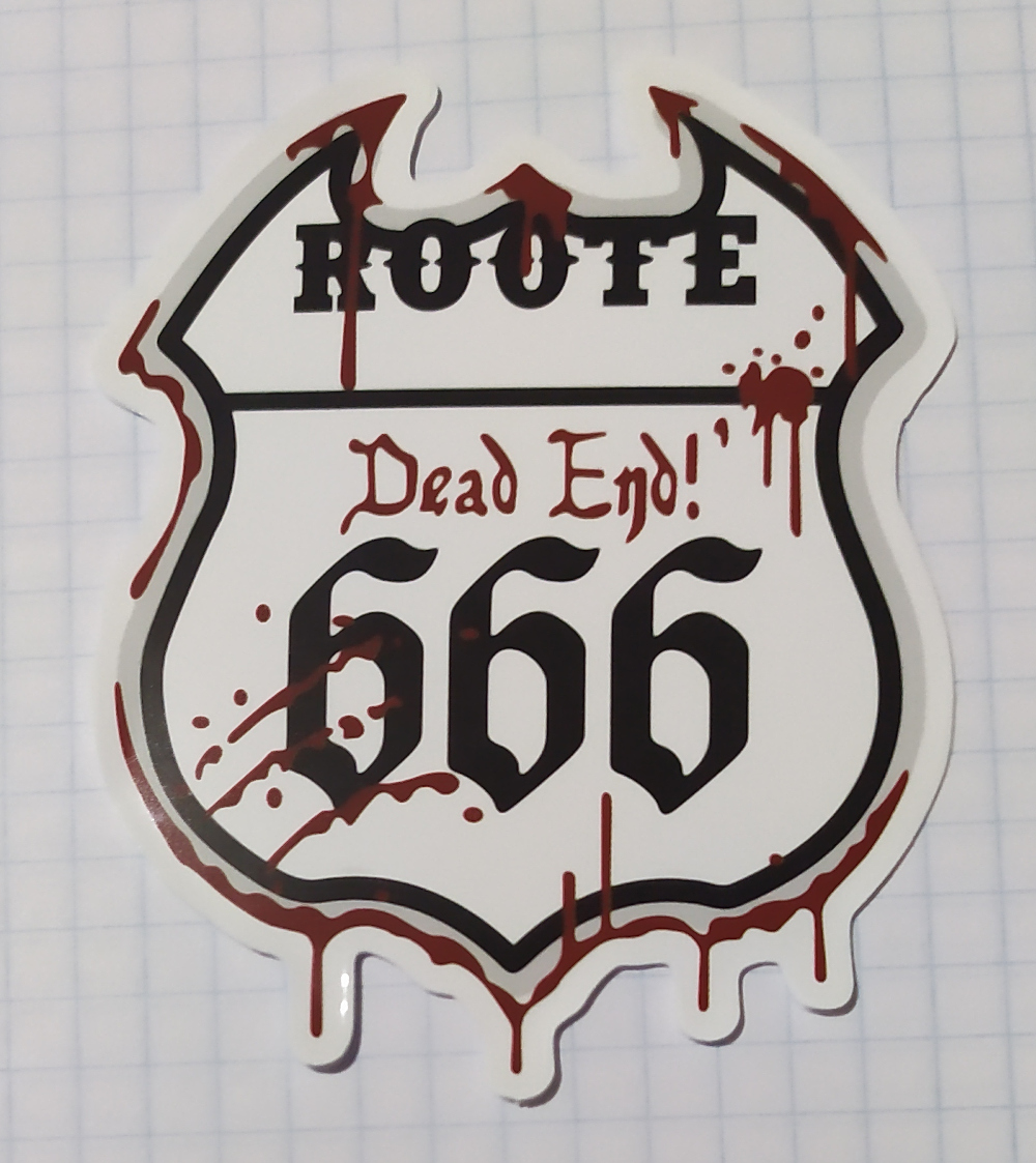 Sticker (abtibild) Route 666