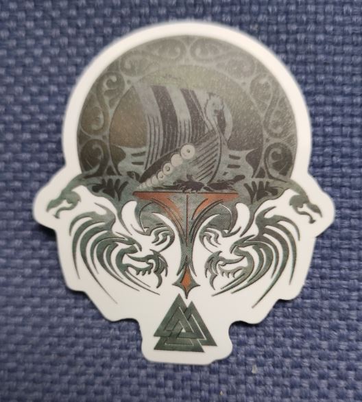 Sticker (abtibild) Viking -  Blue Ship (JBG)