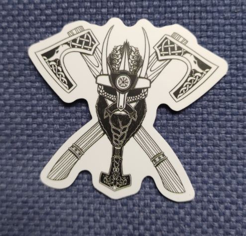 Sticker (abtibild) Viking -  Two Axes (JBG)