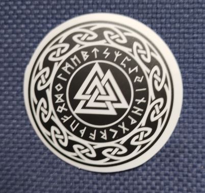 Sticker (abtibild) Viking - Valknut B/W (JBG)