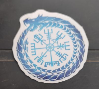 Sticker (abtibild) Viking -  Vegvisir Blue Dragon (JBG)