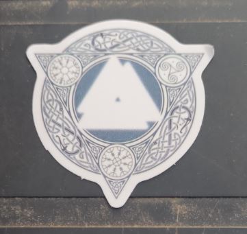 Sticker (abtibild) Viking -  White Valknut (JBG)