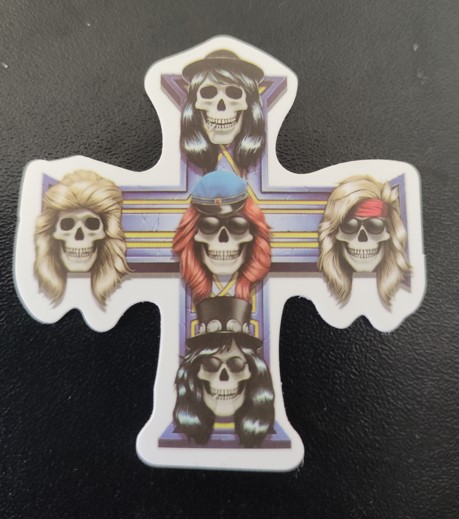 Sticker Guns N Roses Cross (JBG)