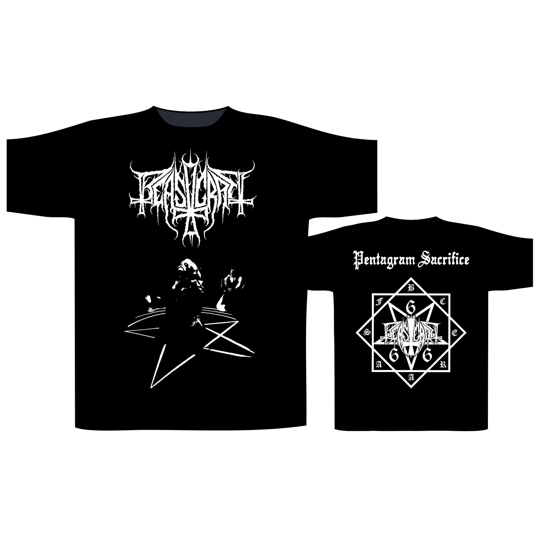 Tricou BEASTCRAFT - Pentagram Sacrifice