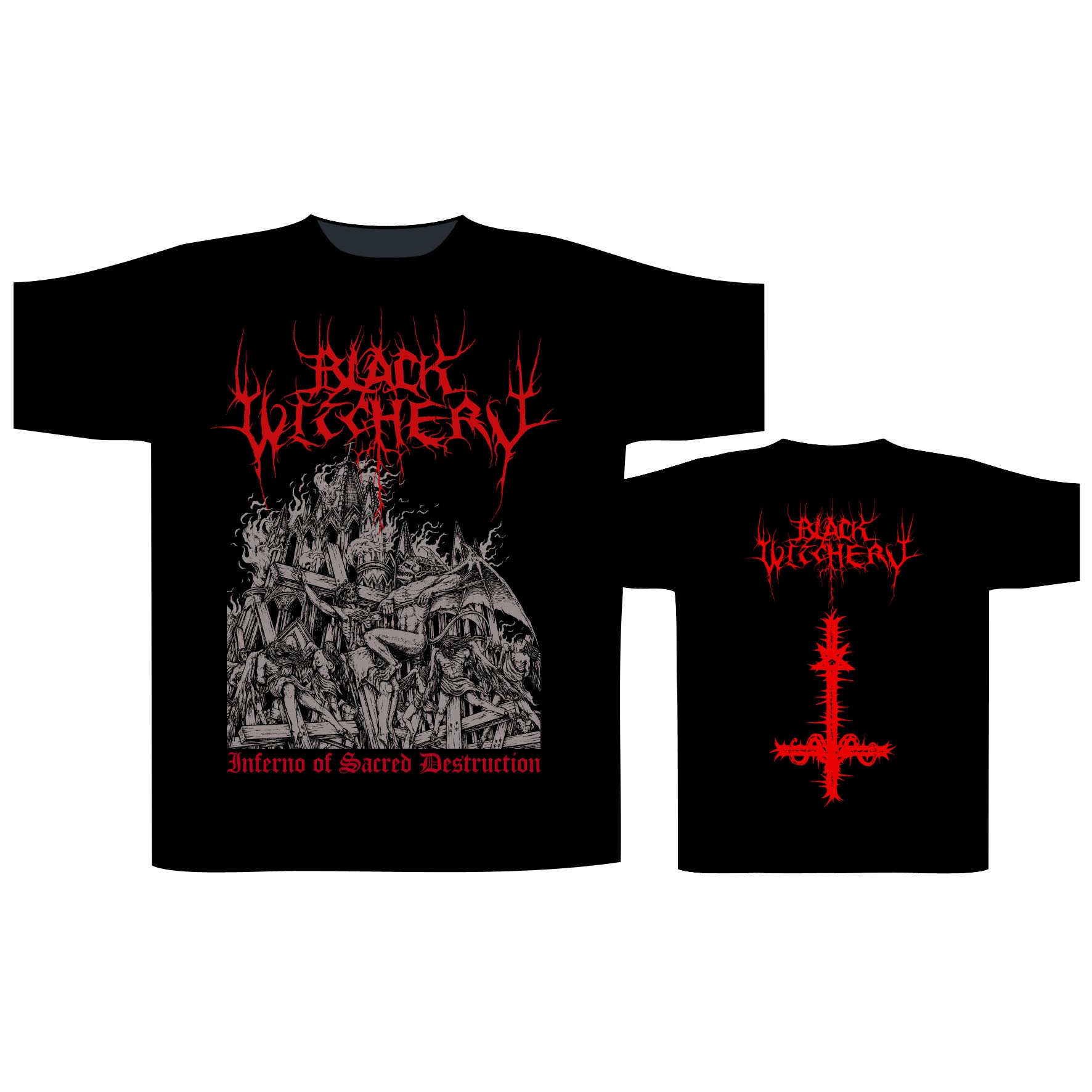 Tricou BLACK WITCHERY - Inferno of Sacred Destruction ST2280