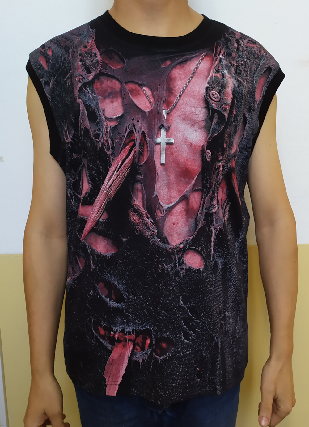 Tricou fara maneci W028M003 - ZOMBIE WRAP Allover (Lichidare Stoc!)