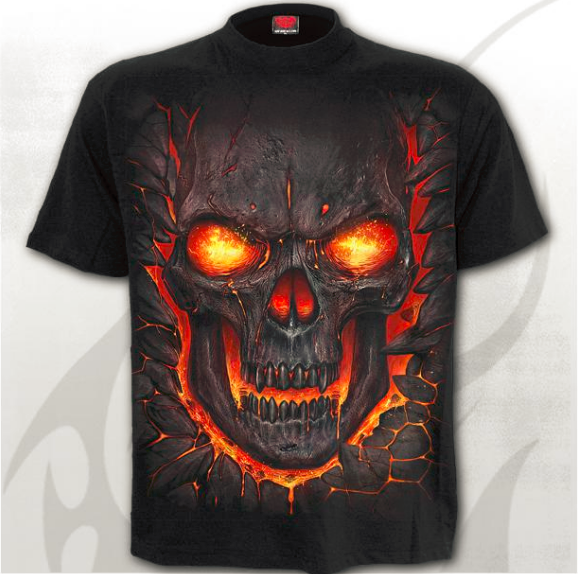 Tricou M026M101 - SKULL LAVA