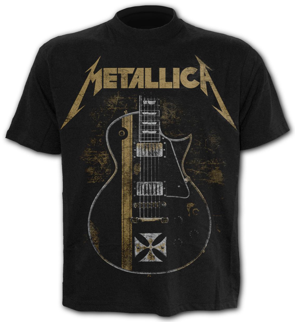 Tricou Q204M121 - METALLICA - HETFIELD IRON CROSS - Front Print T-Shirt Black