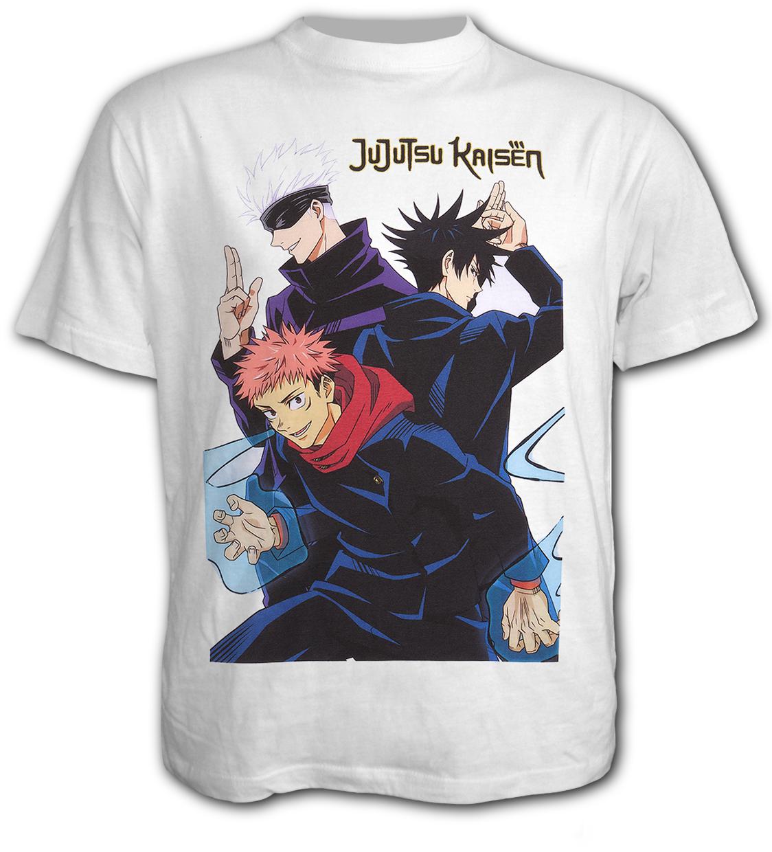 Tricou Q245M137 - JUJUTSU KAISEN - TRIO - Front Print T-Shirt White