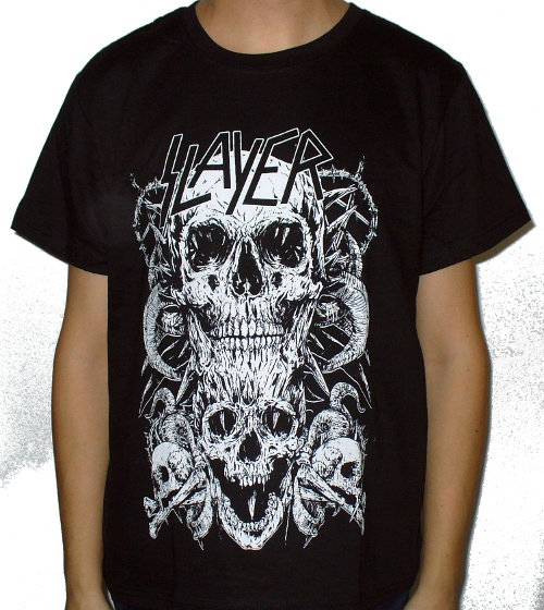 Tricou SLAYER White Skull TR/FR/LK