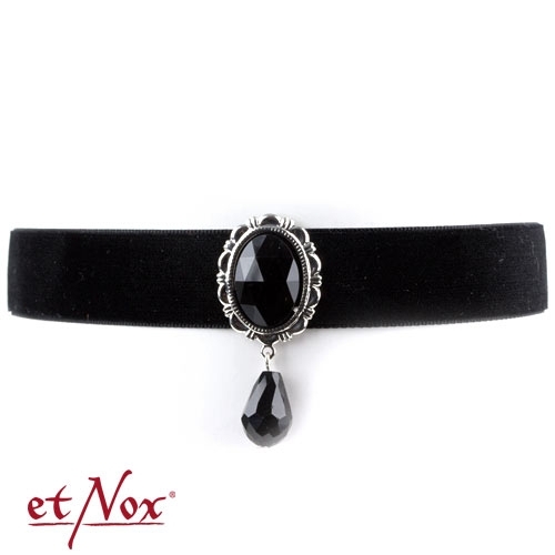 UK4077 Colier  Black Velvet  choker