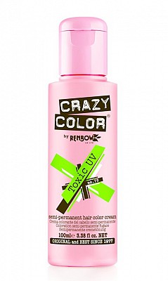 Vopsea de par semipermanenta verde Crazy Color Toxic Uv - 79 Vopsea de par semipermanenta verde Crazy Color Toxic Uv - 79