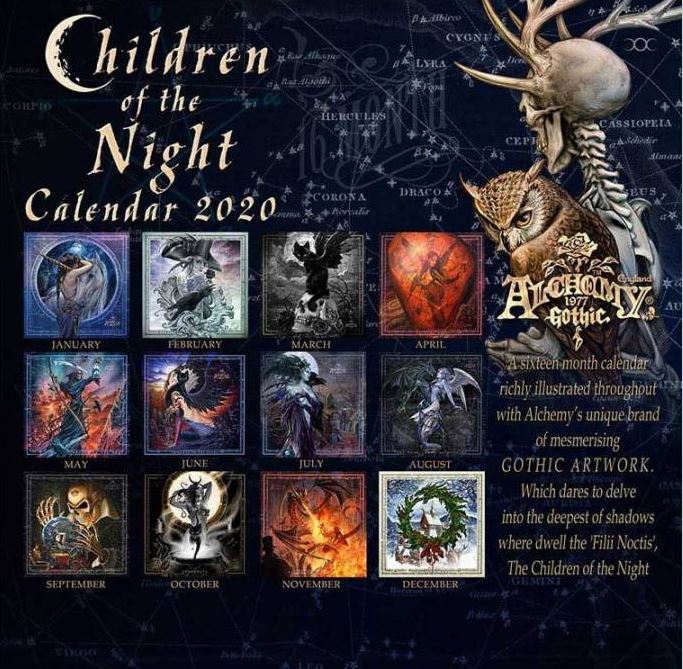 Calendar 2020 goth (30x30cm) CAL20 Alchemy Gothic Children of the Night