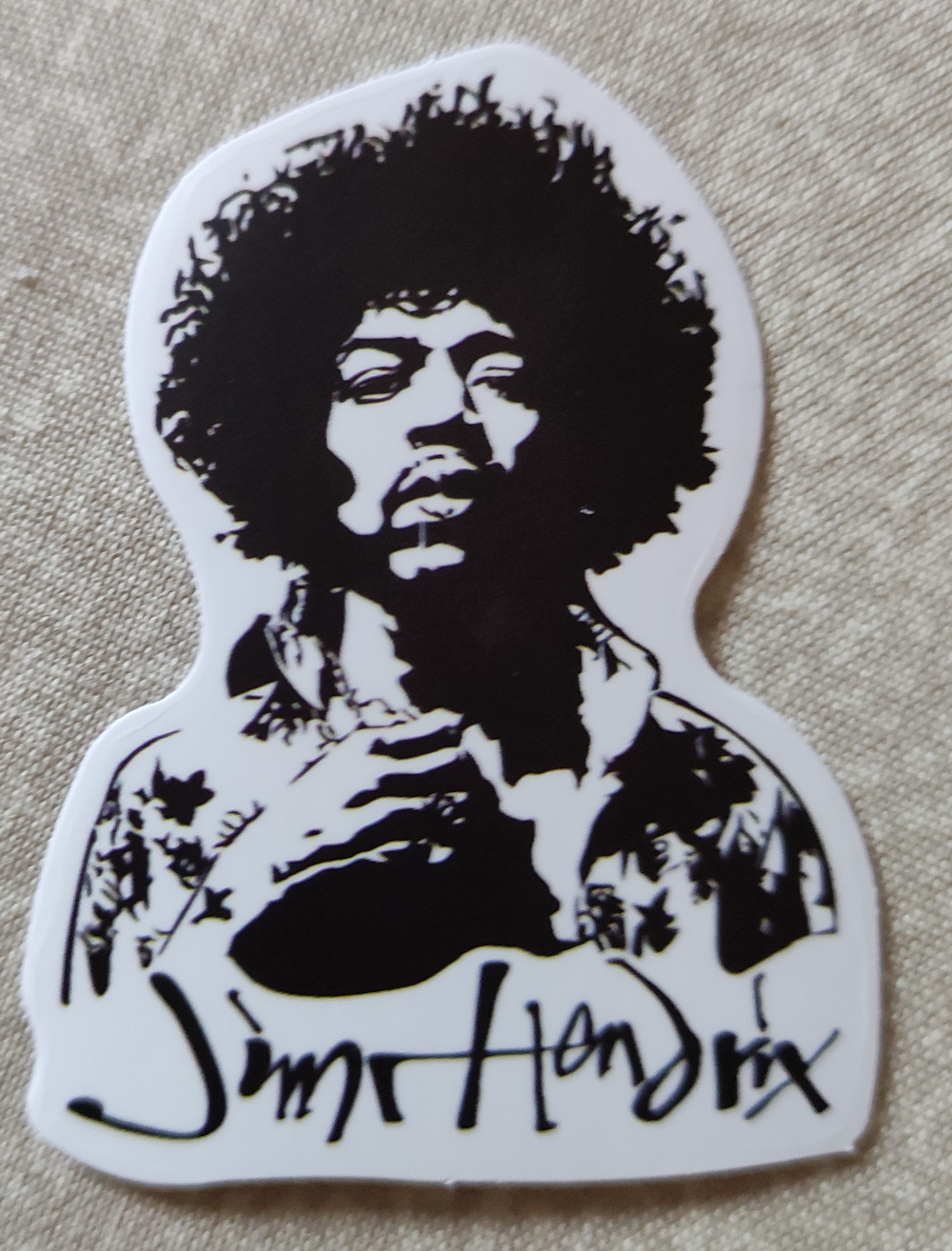 Sticker (abtibild) JIMI HENDRIX B/w (JBG) - Bestial.ro